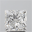 Natural Diamond 1.51 Carats, Princess with  Cut, D Color, SI1 Clarity and Certified by GIA