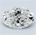 Natural Diamond 2.02 Carats, Oval with  Cut, H Color, VS2 Clarity and Certified by GIA