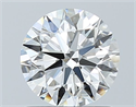 Natural Diamond 0.90 Carats, Round with Excellent Cut, H Color, VS2 Clarity and Certified by GIA