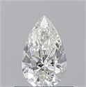 Natural Diamond 0.55 Carats, Pear with  Cut, H Color, VS2 Clarity and Certified by GIA