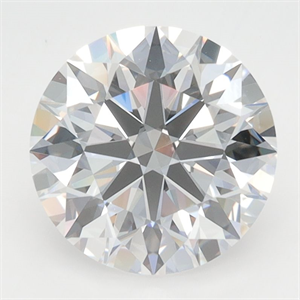 Picture of Lab Grown Diamond 2.76 Carats, Round with Excellent Cut, D Color, VVS2 Clarity and Certified by GIA