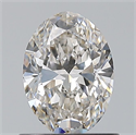 Natural Diamond 0.80 Carats, Oval with  Cut, H Color, VVS2 Clarity and Certified by GIA