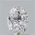 Natural Diamond 0.70 Carats, Oval with  Cut, D Color, VVS2 Clarity and Certified by GIA