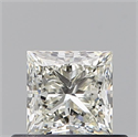 Natural Diamond 0.50 Carats, Princess with  Cut, J Color, VVS1 Clarity and Certified by GIA