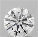 Lab Grown Diamond 0.72 Carats, Round with Ideal Cut, D Color, VVS2 Clarity and Certified by IGI