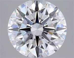 Picture of Lab Grown Diamond 2.51 Carats, Round with Excellent Cut, D Color, VVS2 Clarity and Certified by GIA