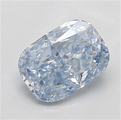 Picture of Lab Grown Diamond 1.56 Carats, CUSHION MODIFIED with  Cut, Fancy Intense Blue Color, VS1 Clarity and Certified by IGI