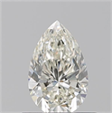 Natural Diamond 0.50 Carats, Pear with  Cut, K Color, VVS2 Clarity and Certified by GIA