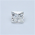 Natural Diamond 0.40 Carats, Princess with  Cut, E Color, IF Clarity and Certified by GIA