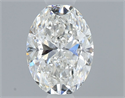 Natural Diamond 0.55 Carats, Oval with  Cut, F Color, SI2 Clarity and Certified by GIA