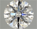 Natural Diamond 0.70 Carats, Round with Excellent Cut, H Color, SI1 Clarity and Certified by GIA