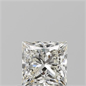 Natural Diamond 0.60 Carats, Princess with  Cut, J Color, VVS2 Clarity and Certified by GIA