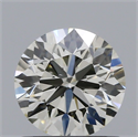 Natural Diamond 0.90 Carats, Round with Excellent Cut, K Color, VS1 Clarity and Certified by IGI