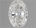 Natural Diamond 0.42 Carats, Oval with  Cut, F Color, SI1 Clarity and Certified by GIA