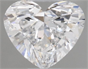 Natural Diamond 0.34 Carats, Heart with  Cut, D Color, SI2 Clarity and Certified by GIA