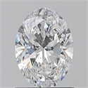 Natural Diamond 1.00 Carats, Oval with  Cut, D Color, I1 Clarity and Certified by GIA
