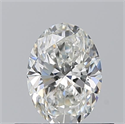 Natural Diamond 0.50 Carats, Oval with  Cut, H Color, VVS1 Clarity and Certified by GIA