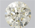Natural Diamond 1.54 Carats, Round with Excellent Cut, L Color, SI2 Clarity and Certified by IGI