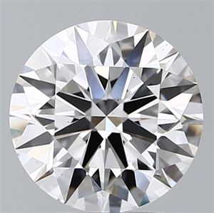 Picture of Lab Grown Diamond 3.06 Carats, Round with Excellent Cut, E Color, VS2 Clarity and Certified by GIA