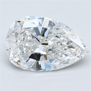 Foto Diamante Natural 3.01 quilates, De pera , Color F, claridad VS1 y certificado GIA de