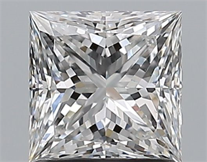 Picture of Natural Diamond 1.20 Carats, Princess with  Cut, E Color, SI1 Clarity and Certified by GIA