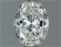 Natural Diamond 0.60 Carats, Oval with  Cut, H Color, VS1 Clarity and Certified by GIA