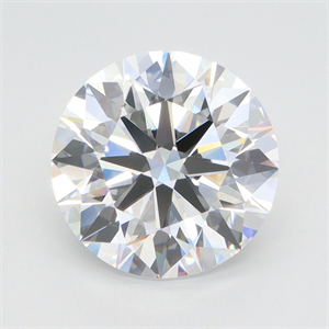 Picture of Lab Grown Diamond 4.00 Carats, Round with Ideal Cut, E Color, VVS2 Clarity and Certified by IGI