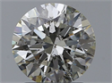 Natural Diamond 1.51 Carats, Round with Excellent Cut, K Color, SI2 Clarity and Certified by HRD