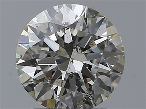 Picture of Natural Diamond 1.51 Carats, Round with Excellent Cut, K Color, SI2 Clarity and Certified by HRD