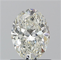 Natural Diamond 0.90 Carats, Oval with  Cut, H Color, VVS1 Clarity and Certified by IGI