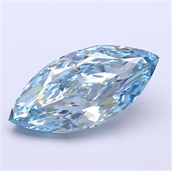 Picture of Lab Grown Diamond 2.50 Carats, Marquise with  Cut, Fancy Vivid Blue Color, VVS2 Clarity and Certified by IGI