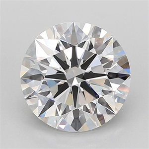 Picture of Lab Grown Diamond 4.07 Carats, Round with Ideal Cut, D Color, IF Clarity and Certified by IGI