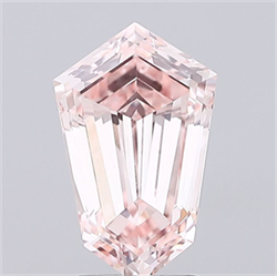 Picture of Lab Grown Diamond 3.02 Carats, HEXAGONAL with  Cut, Fancy Intense Pink Color, VS1 Clarity and Certified by IGI