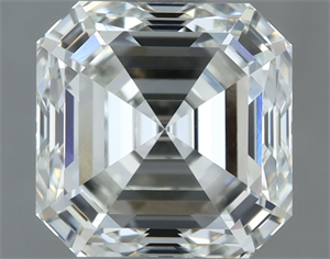 Foto Diamante Natural 2.04 quilates, Asscher , Color H, claridad VVS2 y certificado IGI de