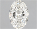 Natural Diamond 0.83 Carats, Oval with  Cut, H Color, SI1 Clarity and Certified by GIA