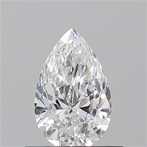 Picture of Natural Diamond 0.52 Carats, Pear with  Cut, E Color, VVS1 Clarity and Certified by GIA