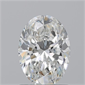 Natural Diamond 1.20 Carats, Oval with  Cut, G Color, SI1 Clarity and Certified by GIA