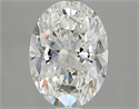 Natural Diamond 1.51 Carats, Oval with  Cut, G Color, SI2 Clarity and Certified by GIA