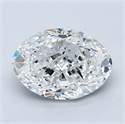 Natural Diamond 2.00 Carats, Oval with  Cut, E Color, VS1 Clarity and Certified by GIA