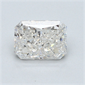 1.01 Carats, Radiant Diamond with  Cut, H Color, SI1 Clarity and Certified by GIA
