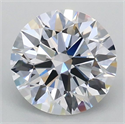 Lab Grown Diamond 1.01 Carats, Round with Ideal Cut, D Color, VS2 Clarity and Certified by IGI