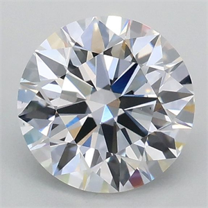 Picture of Lab Grown Diamond 1.01 Carats, Round with Ideal Cut, D Color, VS2 Clarity and Certified by IGI