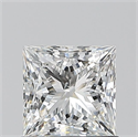Natural Diamond 1.00 Carats, Princess with  Cut, G Color, SI1 Clarity and Certified by GIA