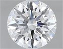 Lab Grown Diamond 1.57 Carats, Round with Excellent Cut, D Color, IF Clarity and Certified by GIA