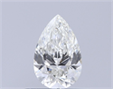 Natural Diamond 0.50 Carats, Pear with  Cut, H Color, VVS2 Clarity and Certified by GIA