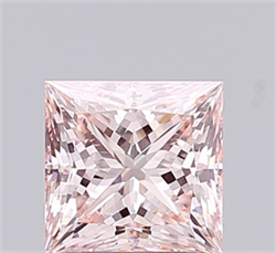 Picture of Lab Grown Diamond 1.53 Carats, Princess with  Cut, Fancy Intense Pink Color, VS1 Clarity and Certified by IGI