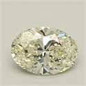 Natural Diamond 2.01 Carats, Oval with  Cut, L Color, SI2 Clarity and Certified by GIA