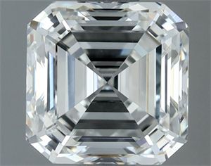 Picture of Natural Diamond 1.01 Carats, Asscher with  Cut, G Color, VVS2 Clarity and Certified by IGI