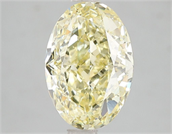 Picture of Lab Grown Diamond 3.10 Carats, Oval with  Cut, Fancy Intense Yellow Color, VS1 Clarity and Certified by IGI