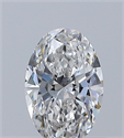 Natural Diamond 0.50 Carats, Oval with  Cut, F Color, SI1 Clarity and Certified by GIA